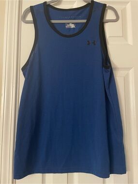 Under Armour Navy Blue Performance Tank with Black Trim